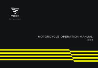 VOGE SR1 - Owners manual EN